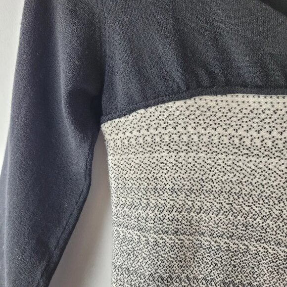 D.Exterior Women Size XS Black White Wool Knit Peplum Dress - Picture 9 of 13